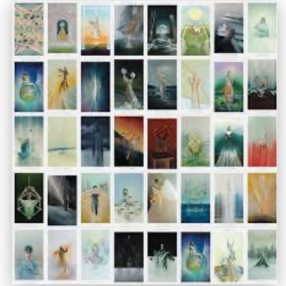 The Fountain Abstract Oil Paint Style Tarot Deck 78 Cards NEW - Picture 4 of 4
